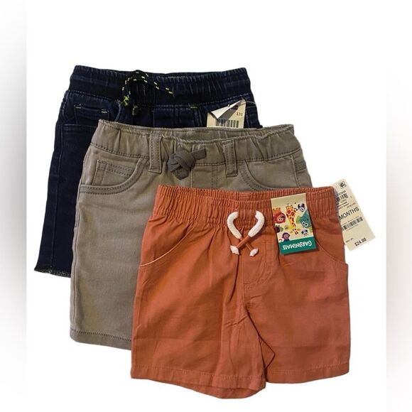 (3) NWT Lot Bundle Baby Boy Shorts Cat Jack Garanimals Jeans 12 Months 12M - Picture 1 of 7